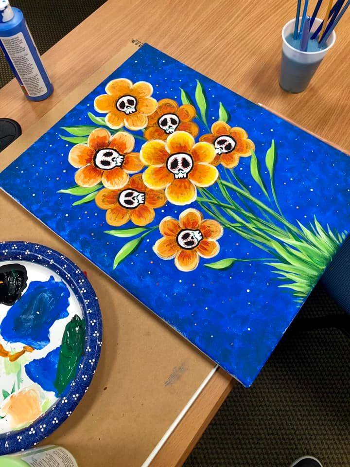 Day of the Dead Flower Painting Class